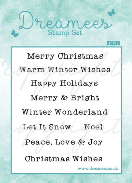 Festive Sentiment Strips Stamp Set